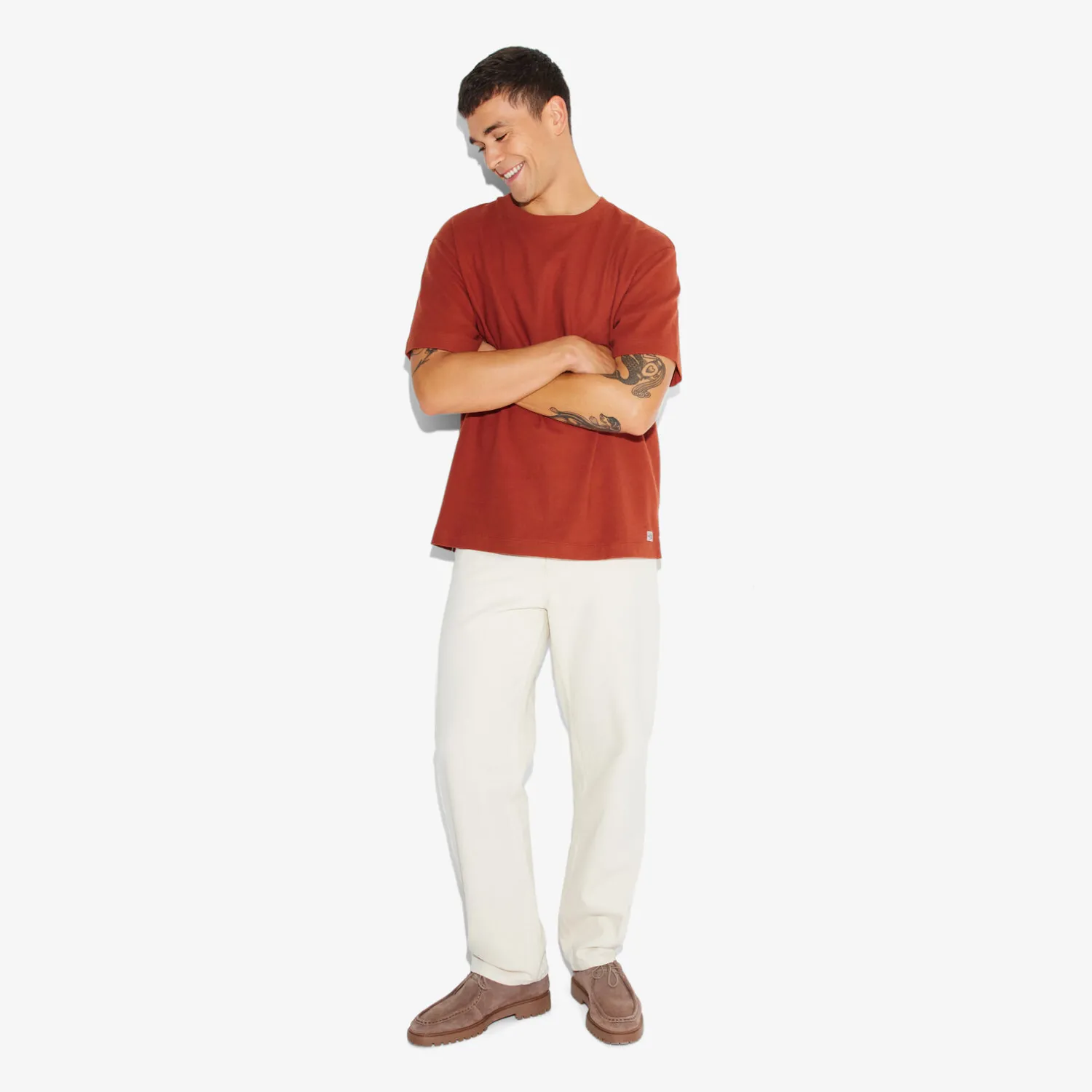 Jules Tee shirt matière éponge col rond- T-shirt