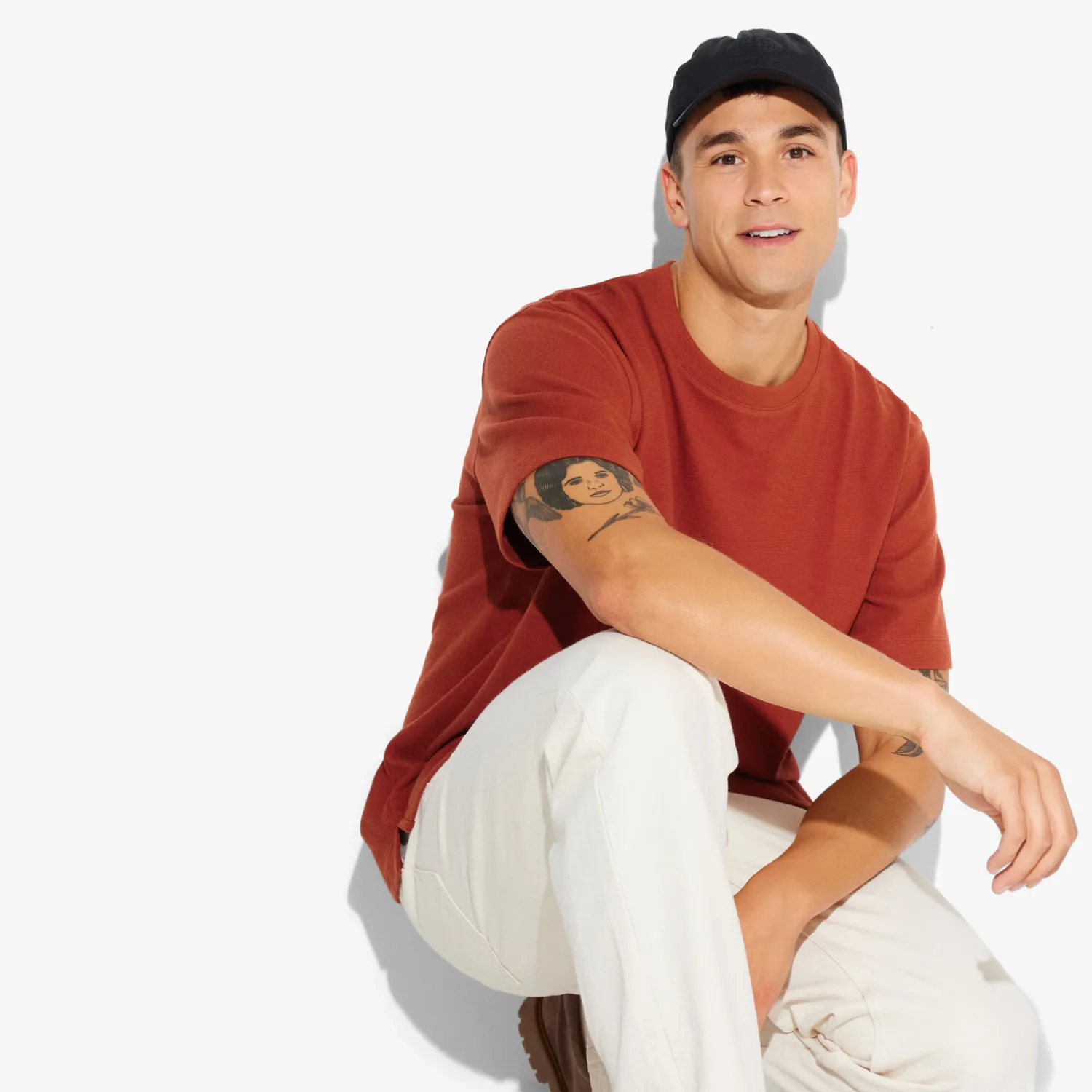 Jules Tee shirt matière éponge col rond- T-shirt