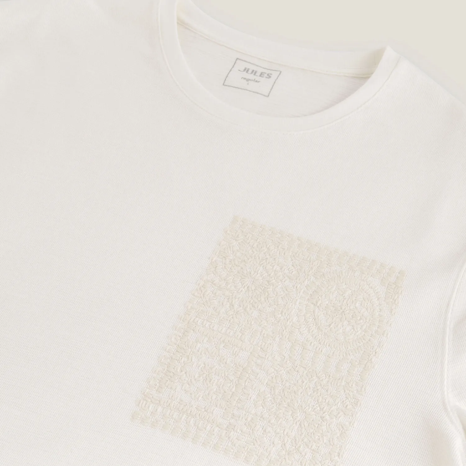 Jules Tee shirt matière reliéfée détail macramé- T-shirt