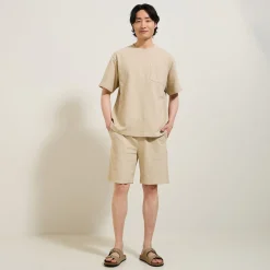 Jules Tee shirt matière texturée col rond- T-shirt