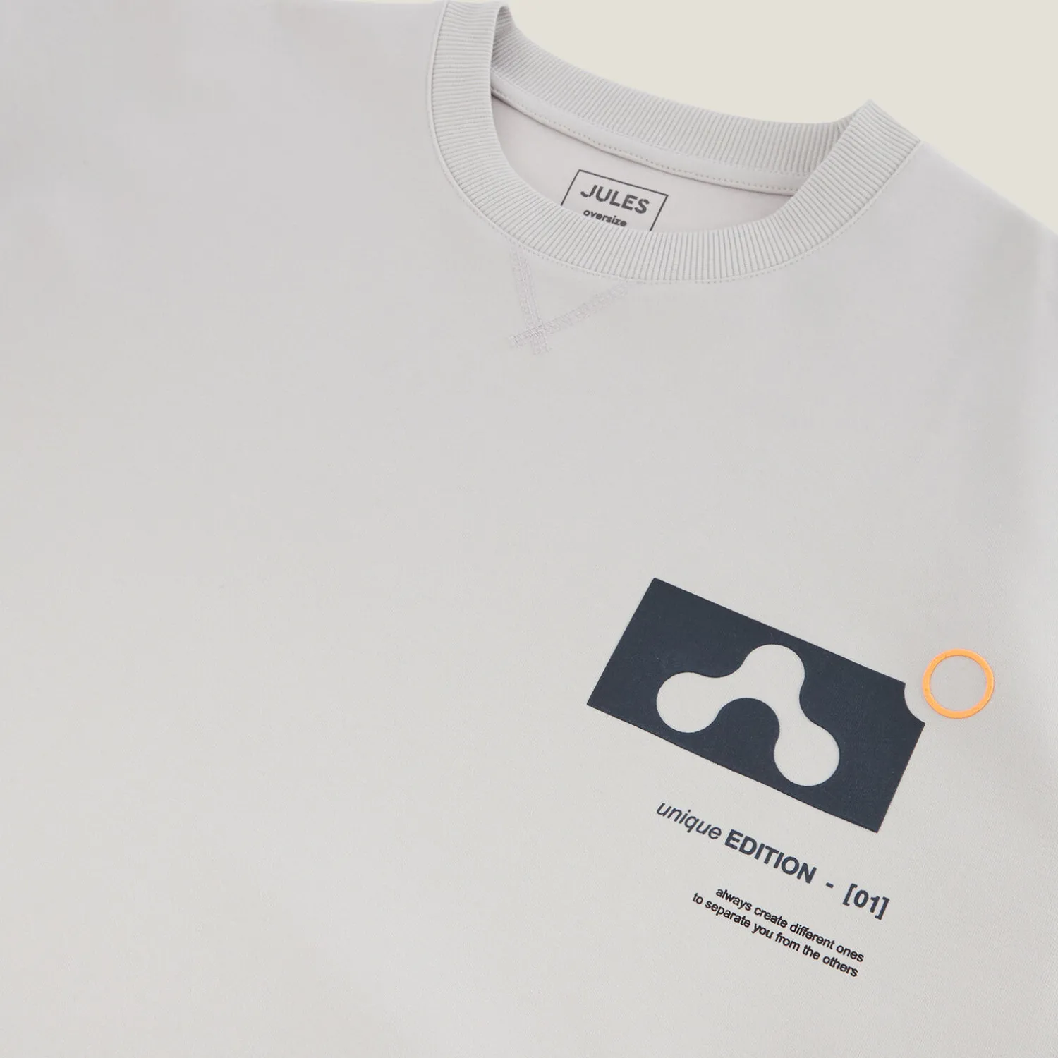 Jules Tee shirt oversize col rond imprimé- T-shirt