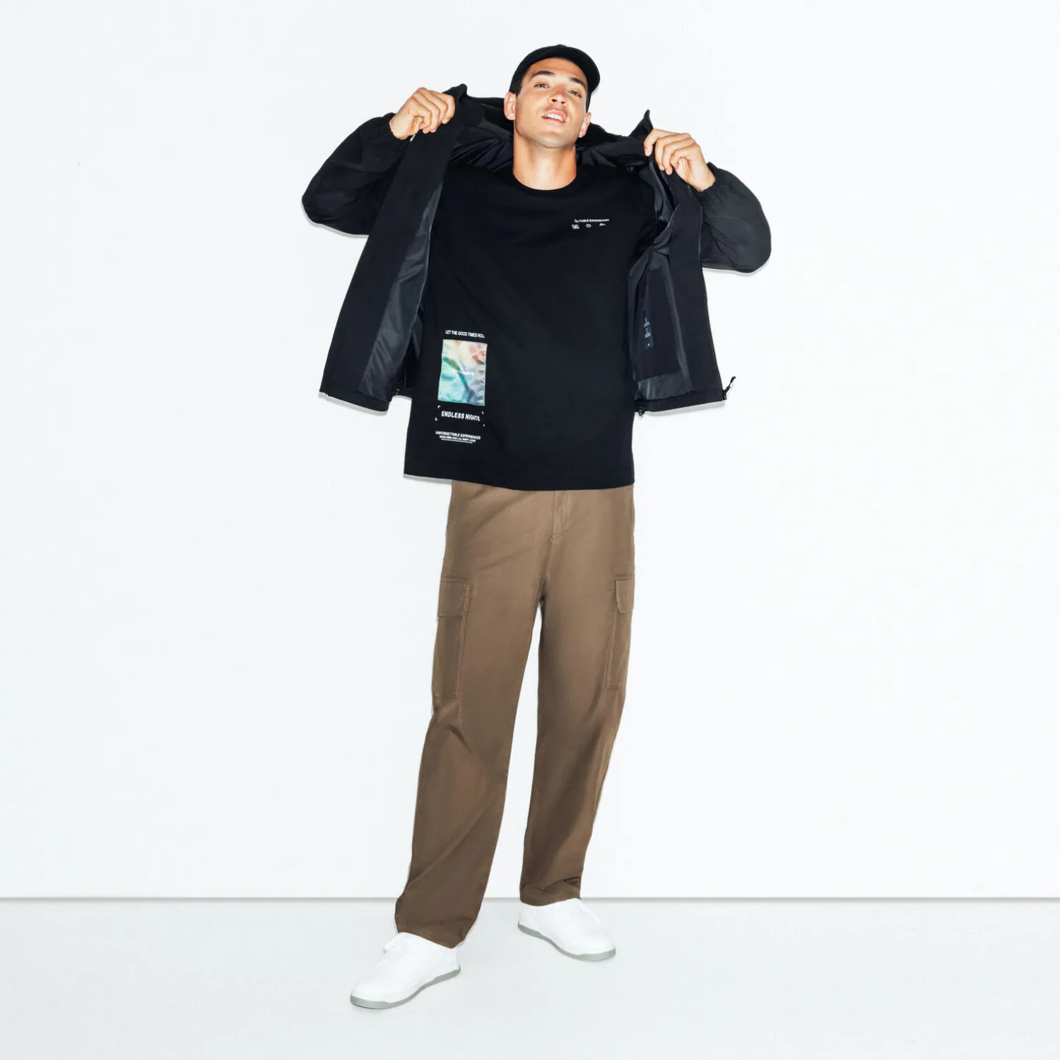 Jules Tee shirt oversize col rond imprimé- T-shirt