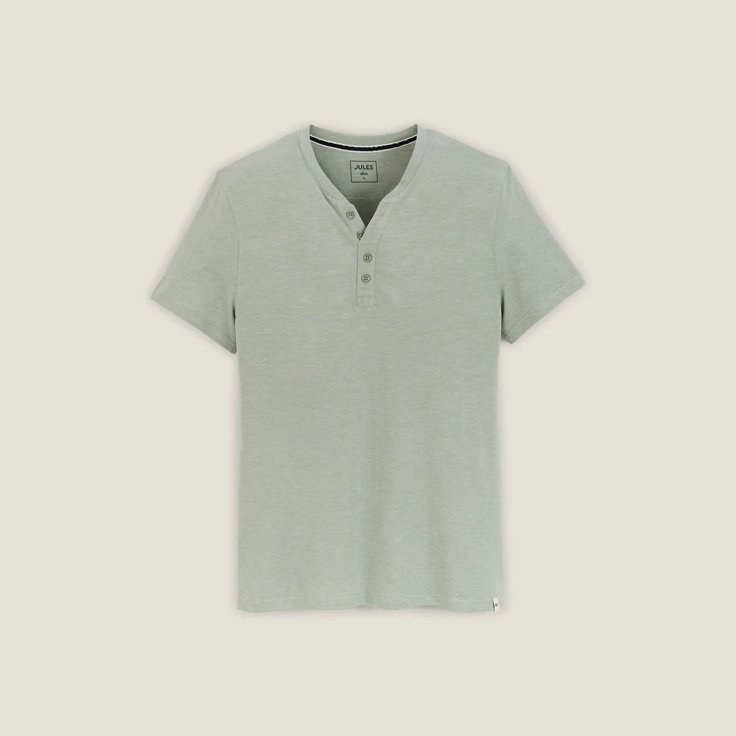 Jules Tee shirt slim col tunisien- T-shirt