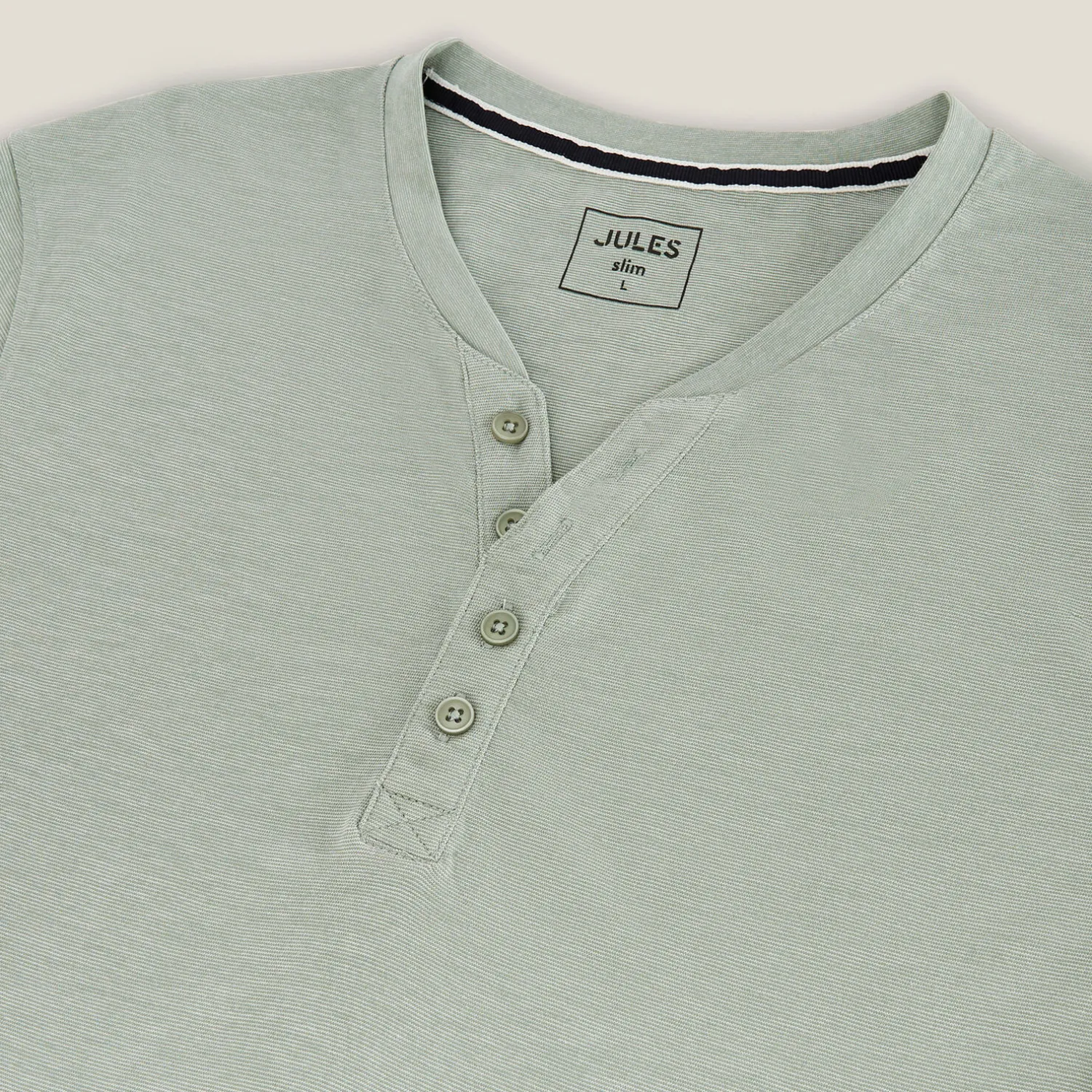 Jules Tee shirt slim col tunisien- T-shirt