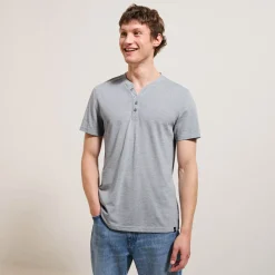 Jules Tee shirt slim col tunisien- T-shirt