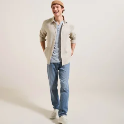 Jules Tee shirt slim col tunisien- T-shirt