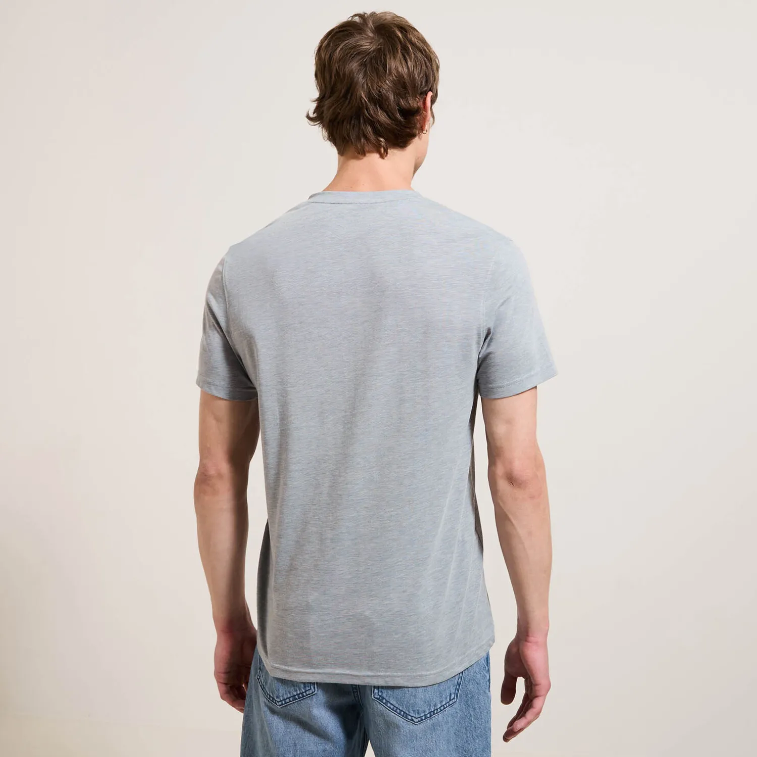 Jules Tee shirt slim col tunisien- T-shirt