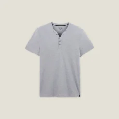 Jules Tee shirt slim col tunisien- T-shirt