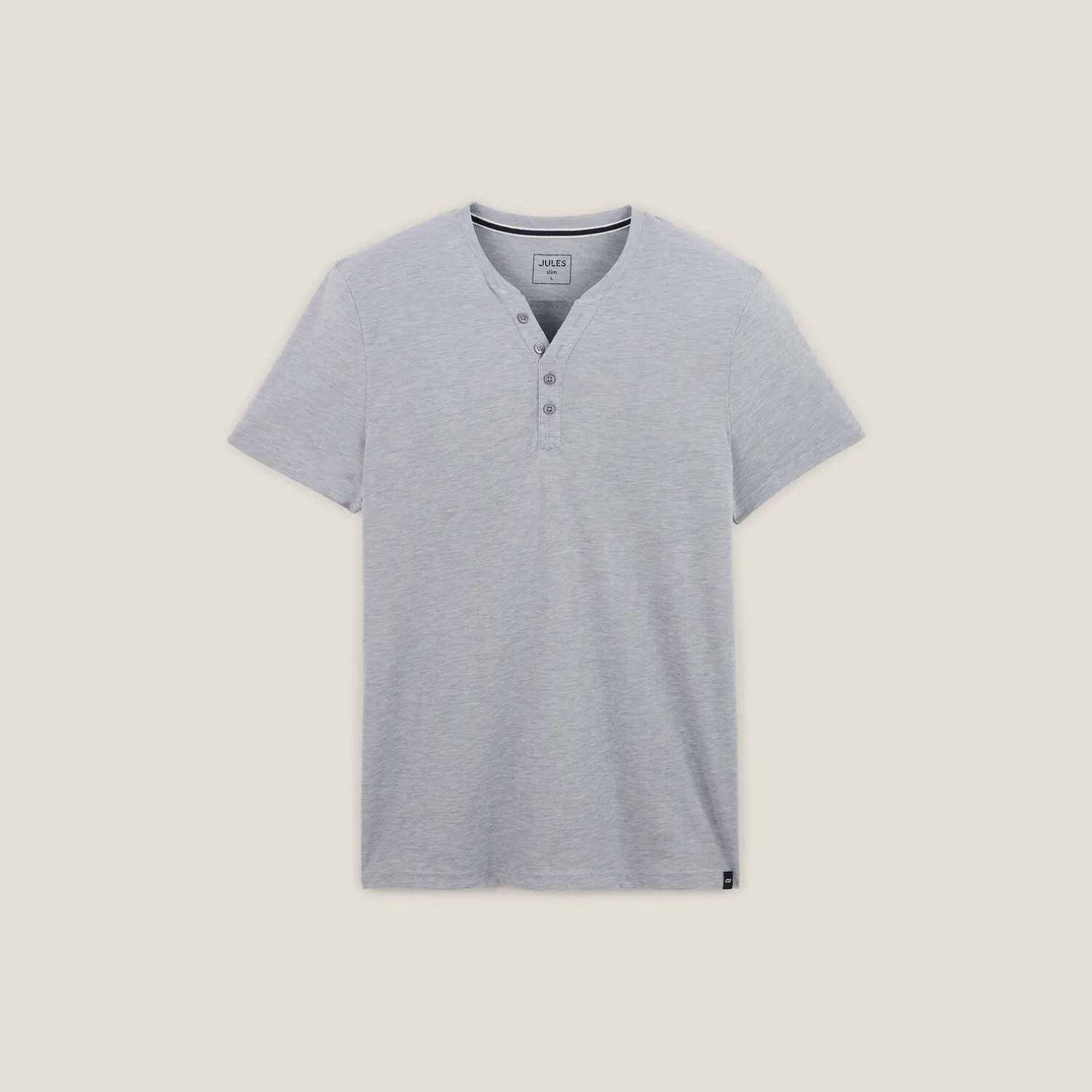 Jules Tee shirt slim col tunisien- T-shirt