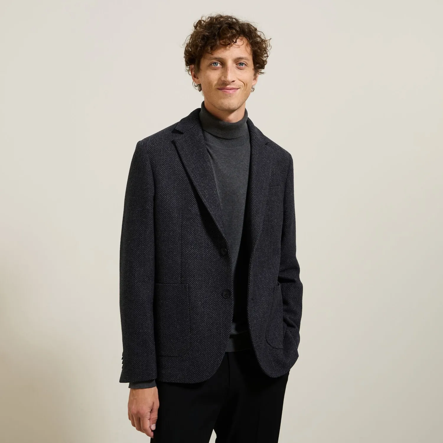 Jules Veste blazer chevron- Smart Casual|Veste De Costume & Blazer