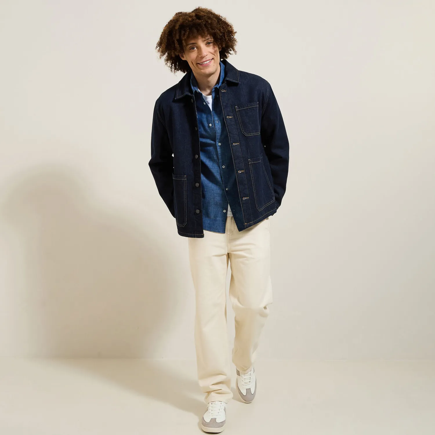 Jules Veste en jean doublée en sherpa- Manteau & Blouson