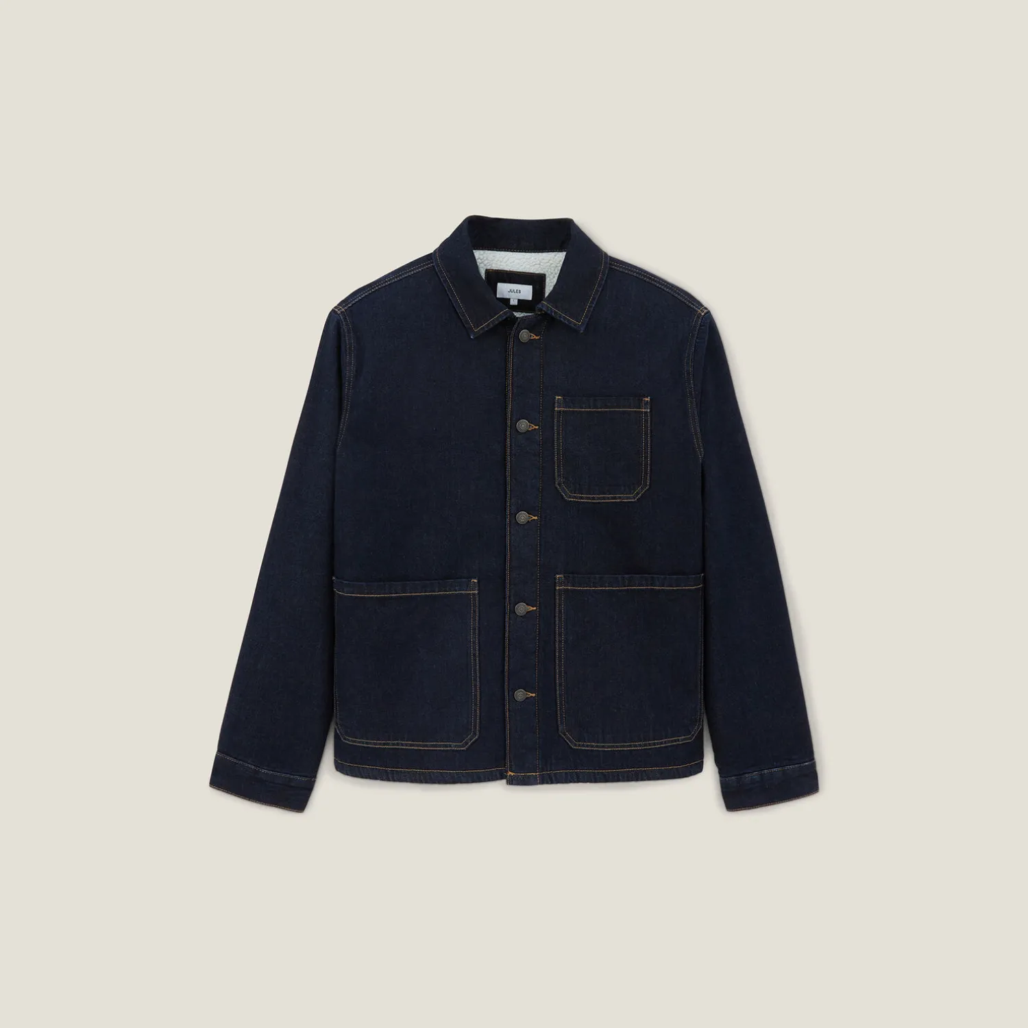 Jules Veste en jean doublée en sherpa- Manteau & Blouson