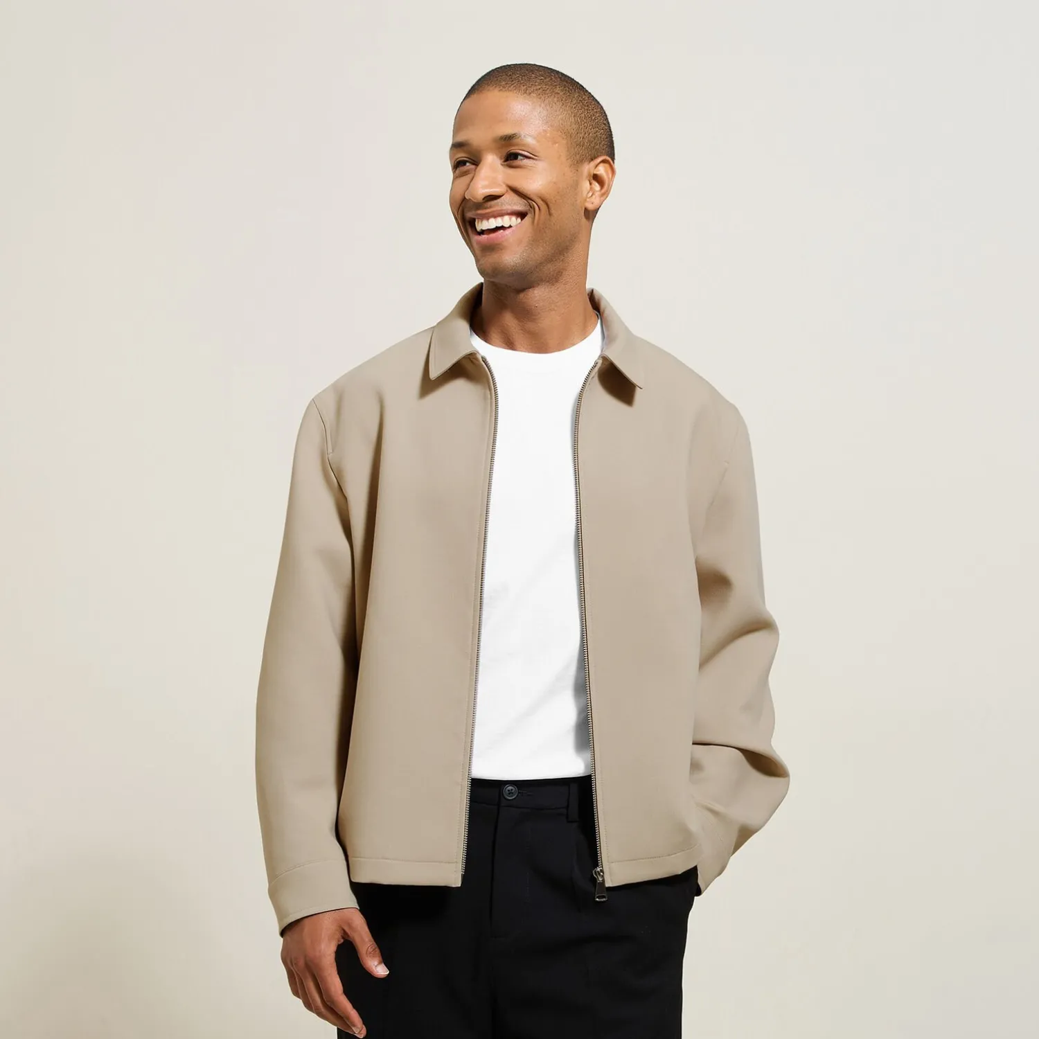 Jules Veste mi-saison zippée col chemise- Smart Casual|Veste De Costume & Blazer